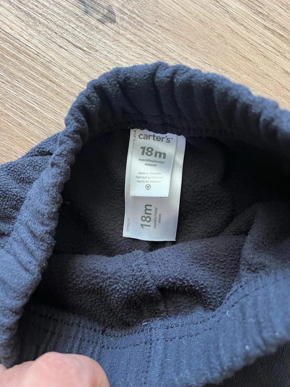 Carter's Black Fleece Jogger Pants for Baby
